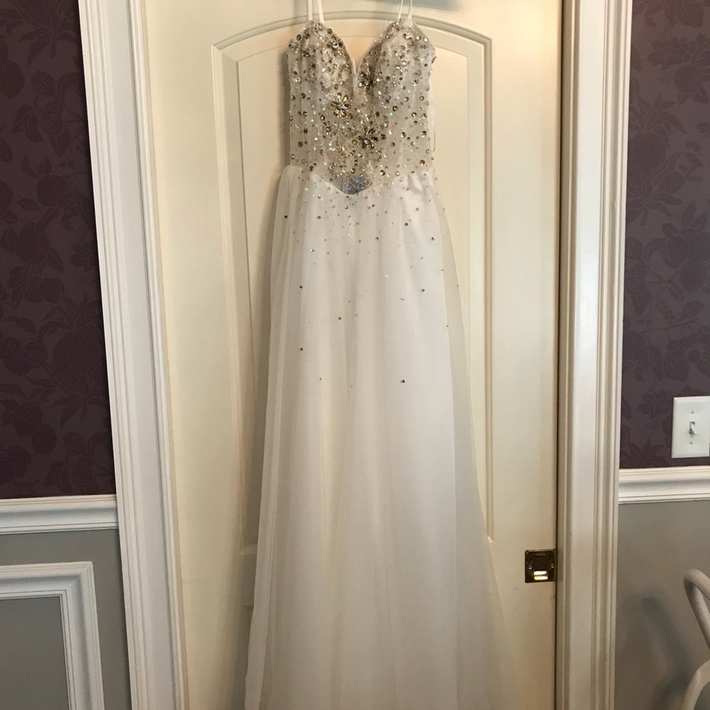 Floor length formal pageant gown